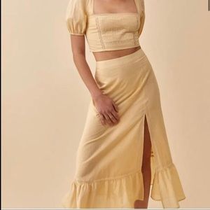 Reformation cilantro two piece set